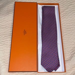 Authentic Hermès Twill Neck Tie